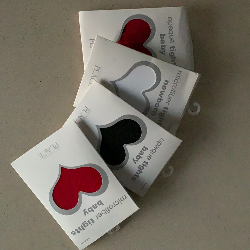 black red and white baby tights